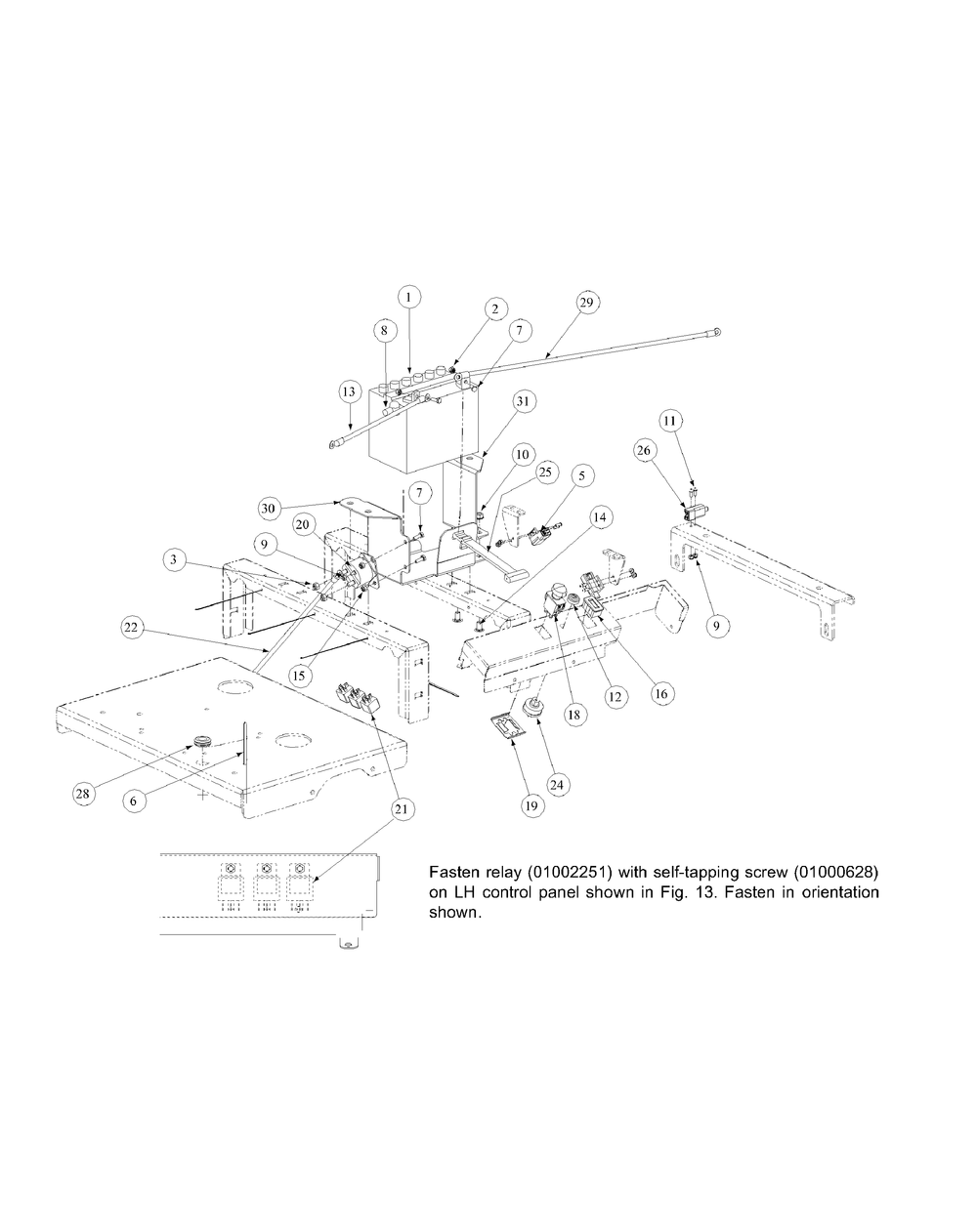 Electrical Assembly Kawasaki Diagram and Parts List for M54-KW (53BB5DBW150-23-HP)(2003 1/2) Cub Cadet Lawn Tractor